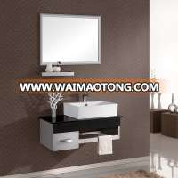 Wholesale wall mounted stainless steel cheap single  bathroom vanity cabinet