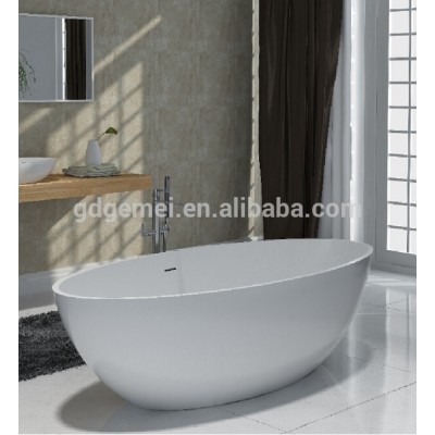 Oval soaking bathtub solid surface bathtub for hotel,wanna,badekar