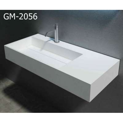 Solid surface wall mounted basin/ vanity sink