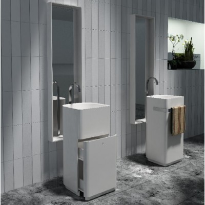 Luxury Solid Surface Acrylic freestanding basin for bathroom