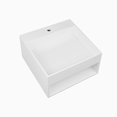 GM-2062 white  square bathroom sink  solid surface artificial stone  wall-hung basin/bathroom cabinet