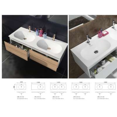 GM-20100 wall-hung sink  solid surface artificial stone wash basin