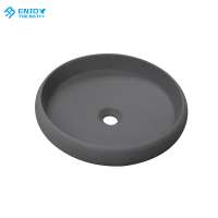 Europe designer matte black bathroom sink solid surface stone above wash basin for project