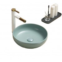 PATE 111MHL Chaozhou Modern Design Wash Hand slim edge matte grey blue bathroom sink