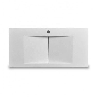 GM-2052  fancy white  rectangular bathroom sink solid surface artificial stone  wall-hung wash basin