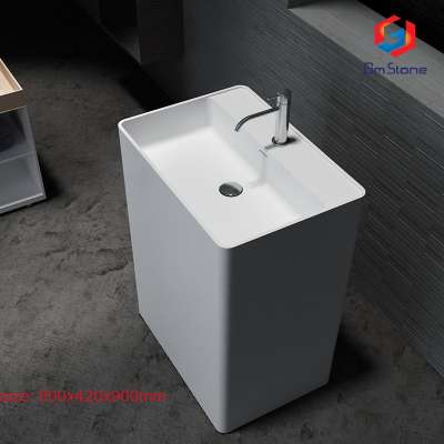 Floor standing sink /stone pedestal basin/luxury wash basins and sinks