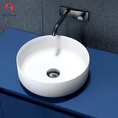 Small Round stone resin wash basin /Artificial stone counter top basin