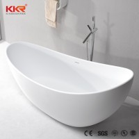 KKR solid surface Stone bathtub large oval soaking apaiser bath tub