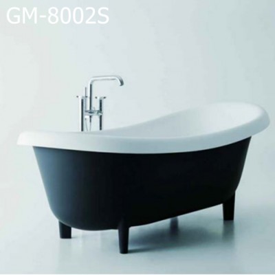 GM-8002S  Philippines hot sale 160*80*77.4cm resin bathtub solid surface artificial stone  small size freestanding batu tub