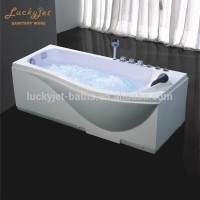 European Style White Square Corner Massage Bathtub For Hotel