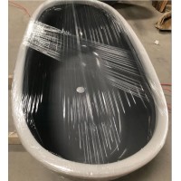 High quality freestanding black color concrete stone soaking bathtubs bath tub for sale,stone soaking bathtub