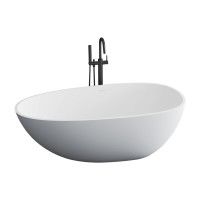 Foshan factory Item 8802 67inch matte finish stone soaking bathroom bathtub freestanding