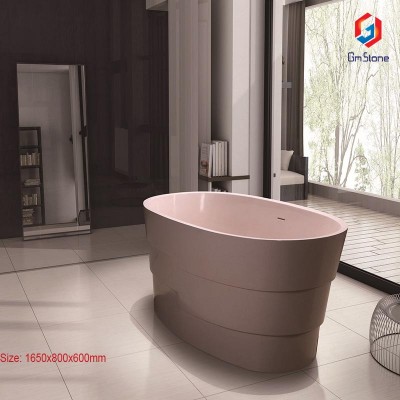 GM-8022 Italian designed unique resin solid surface artificial stone bathtub