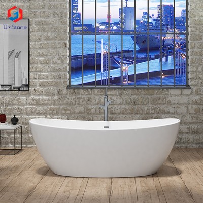 cheap freestand bathtub/ Basen benyen for home for hotel /oval stone bathtub